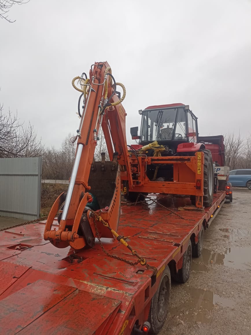 Перевозка колесного экскаватора на трале, Самара-Воронеж, 15.11.2025